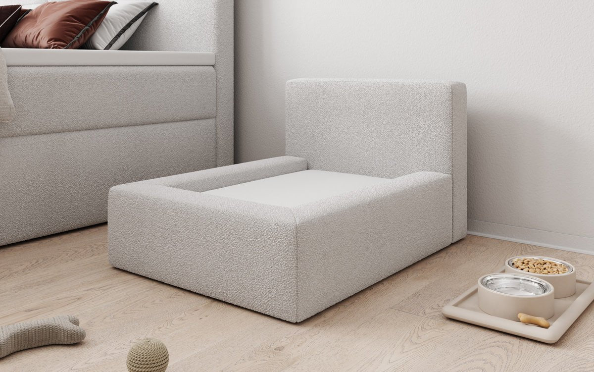 Dog bed LupoLounge 80 × 60 cm in Bouclé