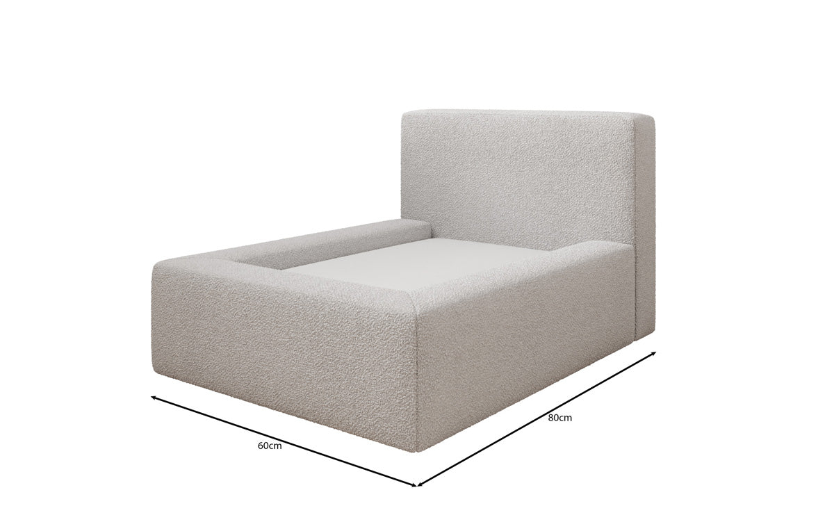 Dog bed LupoLounge 80 × 60 cm in Bouclé