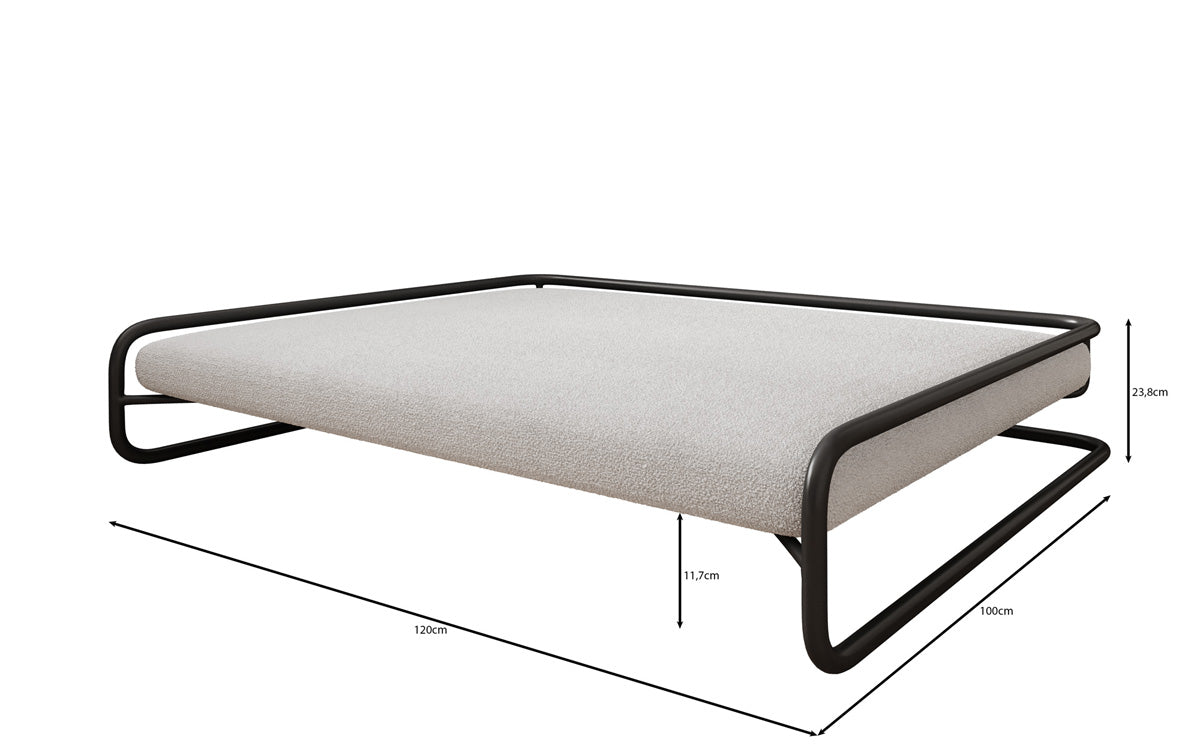 Hundebett Arlo 100×120 cm in Bouclé