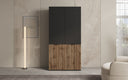Moduro Naro – Designer Wardrobe with Dark Body and Wood Decor Front