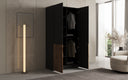 Moduro Naro – Designer Wardrobe with Dark Body and Wood Decor Front