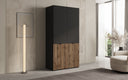 Moduro Naro – Designer Wardrobe with Dark Body and Wood Decor Front