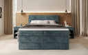 Box spring bed Noren with storage in Corduroy