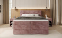 Box spring bed Noren with storage in Corduroy