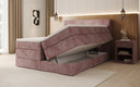 Box spring bed Noren with storage in Corduroy