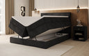 Box spring bed Noren with storage in Corduroy
