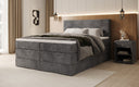 Box spring bed Noren with storage in Corduroy