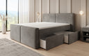 Boxspringbett Ophelia II mit Schubladen in Samt