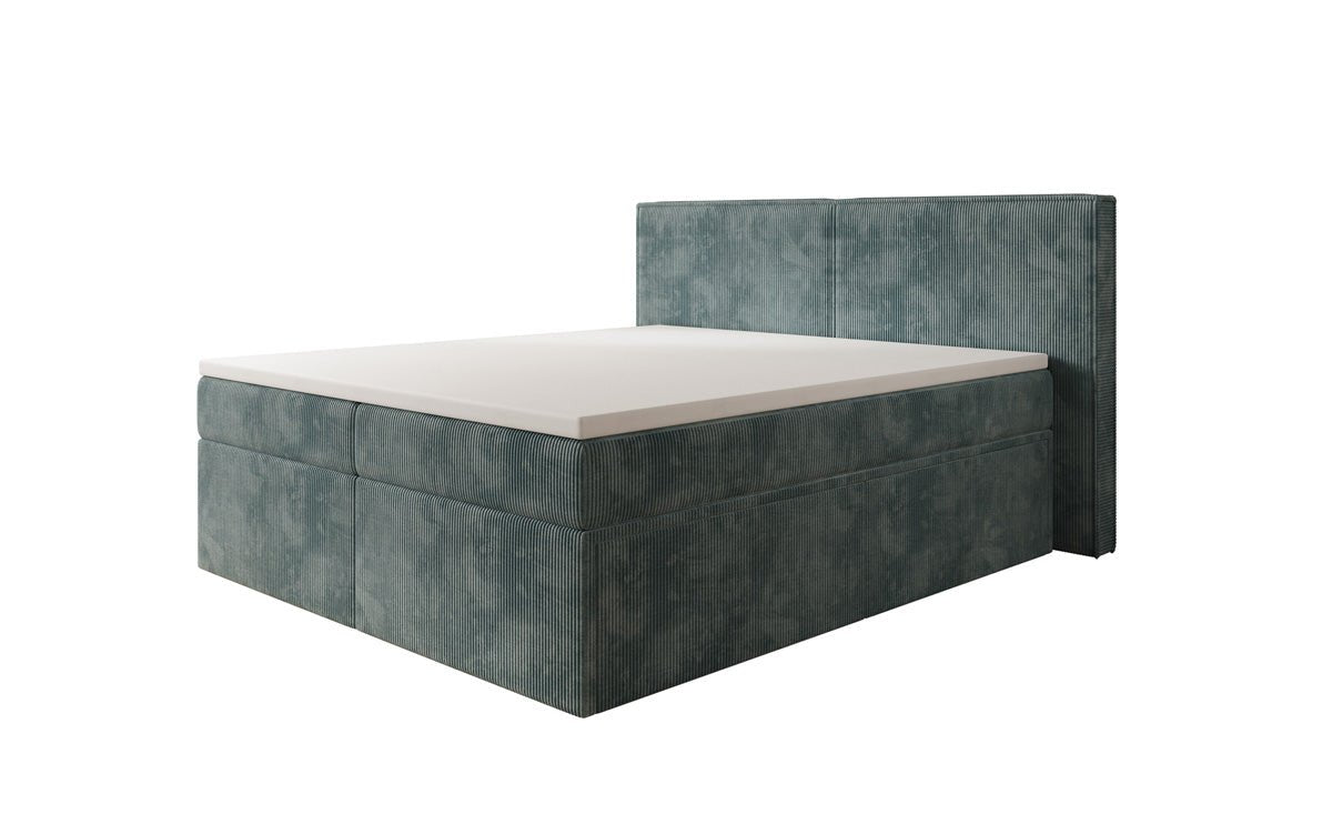 Box spring bed Ophelia with drawers in Corduroy