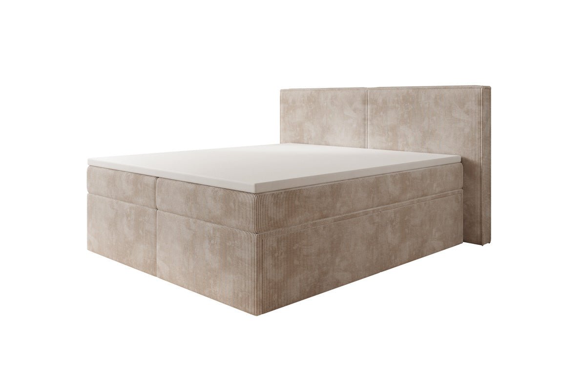 Box spring bed Ophelia with drawers in Corduroy