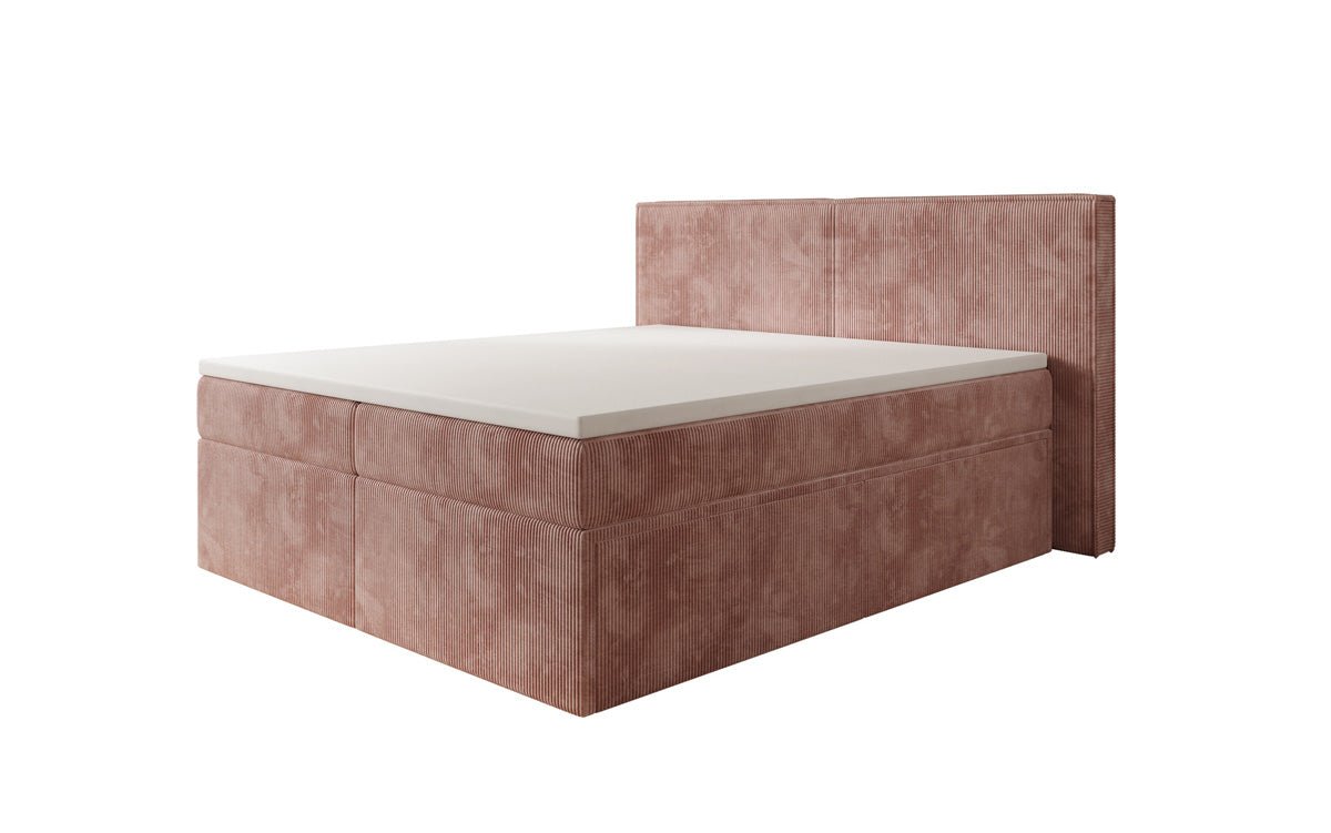 Box spring bed Ophelia with drawers in Corduroy