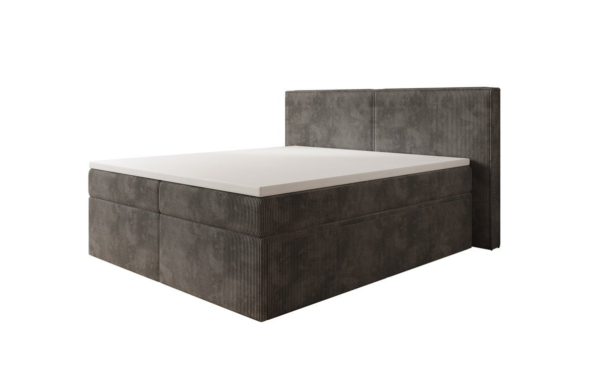 Box spring bed Ophelia with drawers in Corduroy