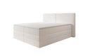 Box spring bed Ophelia with lift-up storage in teddy bouclé