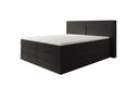 Box spring bed Ophelia with lift-up storage in teddy bouclé