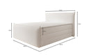 Box spring bed Liana II with lift-up storage in teddy bouclé