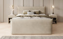 Box spring bed Liana II with lift-up storage in velvet