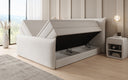 Box spring bed Liana II with lift-up storage in velvet