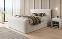 Box spring bed Liana II with lift-up storage in velvet