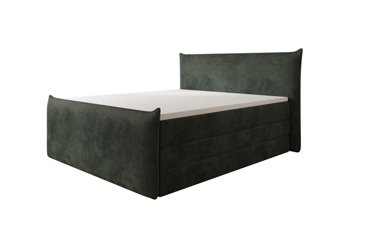 Box spring bed Liana II with lift-up storage in Corduroy