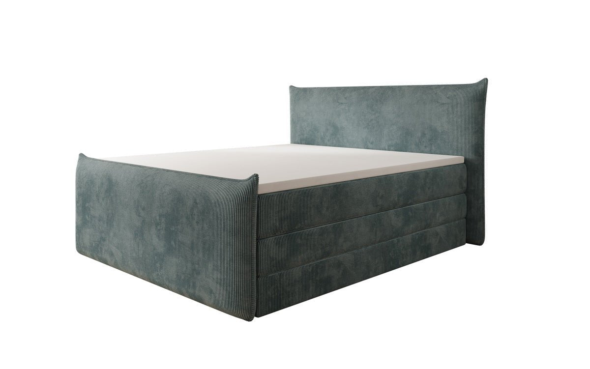 Box spring bed Liana II with lift-up storage in Corduroy