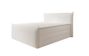 Box spring bed Liana II with lift-up storage in teddy bouclé