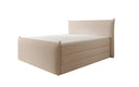 Box spring bed Liana II with lift-up storage in teddy bouclé