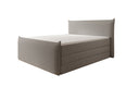 Box spring bed Liana II with lift-up storage in teddy bouclé