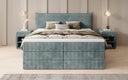 Boxspringbett Liana mit hochklappbarem Stauraum in Cord