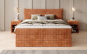 Boxspringbett Liana mit hochklappbarem Stauraum in Cord