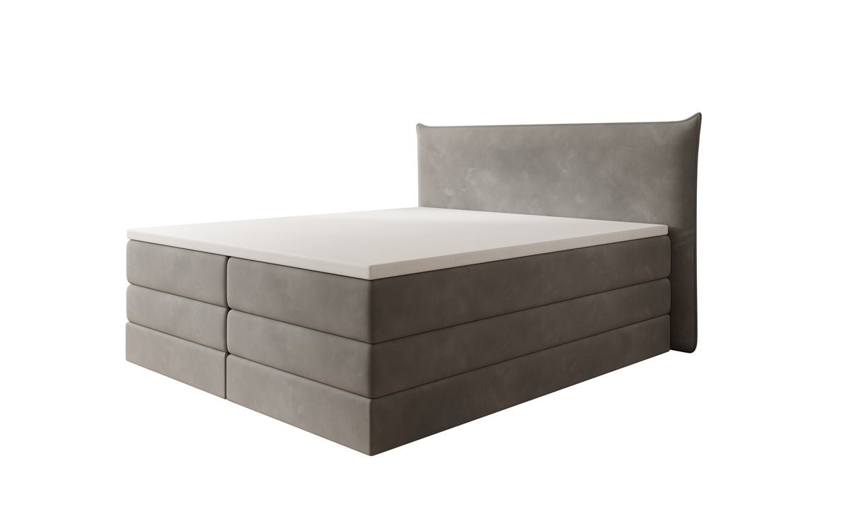 Box spring bed Liana with lift-up storage in velvet