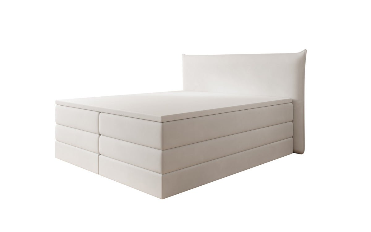 Box spring bed Liana with lift-up storage in velvet
