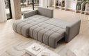 Designer corner sofa Beatrice with sleeping and fold-out function in bouclé
