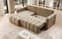 Designer Ecksofa Beatrice mit Schlaf- und Klappfunktion in Samt