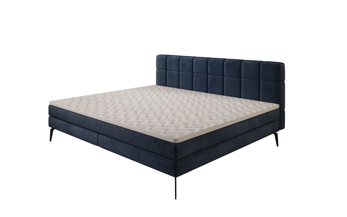 Family Box Spring Bed Savona – 220/240x200 in Velvet