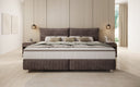 Family Box Spring Bed Aurelio in 220/240x200 in Corduroy