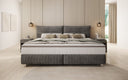Family Box Spring Bed Aurelio in 220/240x200 in Corduroy