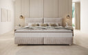 Family Box Spring Bed Aurelio in 220/240x200 in Corduroy