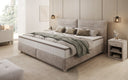 Family Box Spring Bed Aurelio in 220/240x200 in Corduroy