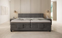 Family Box Spring Bed Noela 220/240x200 electrically adjustable in velvet