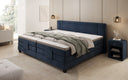 Family Box Spring Bed Noela 220/240x200 electrically adjustable in velvet