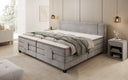 Family Box Spring Bed Noela 220/240x200 electrically adjustable in velvet