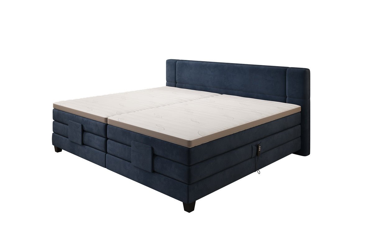 Family Box Spring Bed Noela 220/240x200 electrically adjustable in velvet