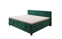Family Box Spring Bed Noela 220/240x200 electrically adjustable in velvet