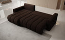 Designer Ecksofa Giulio mit Schlaf- und Klappfunktion in Bouclé