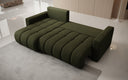 Designer Ecksofa Giulio mit Schlaf- und Klappfunktion in Bouclé
