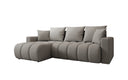 Designer Ecksofa Giulio mit Schlaf- und Klappfunktion in Bouclé