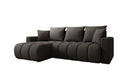 Designer Ecksofa Giulio mit Schlaf- und Klappfunktion in Bouclé