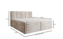 Box Spring Bed Cozy II in Corduroy with Storage