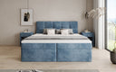 Box Spring Bed Cozy II in Corduroy with Storage