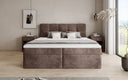 Box Spring Bed Cozy II in Corduroy with Storage